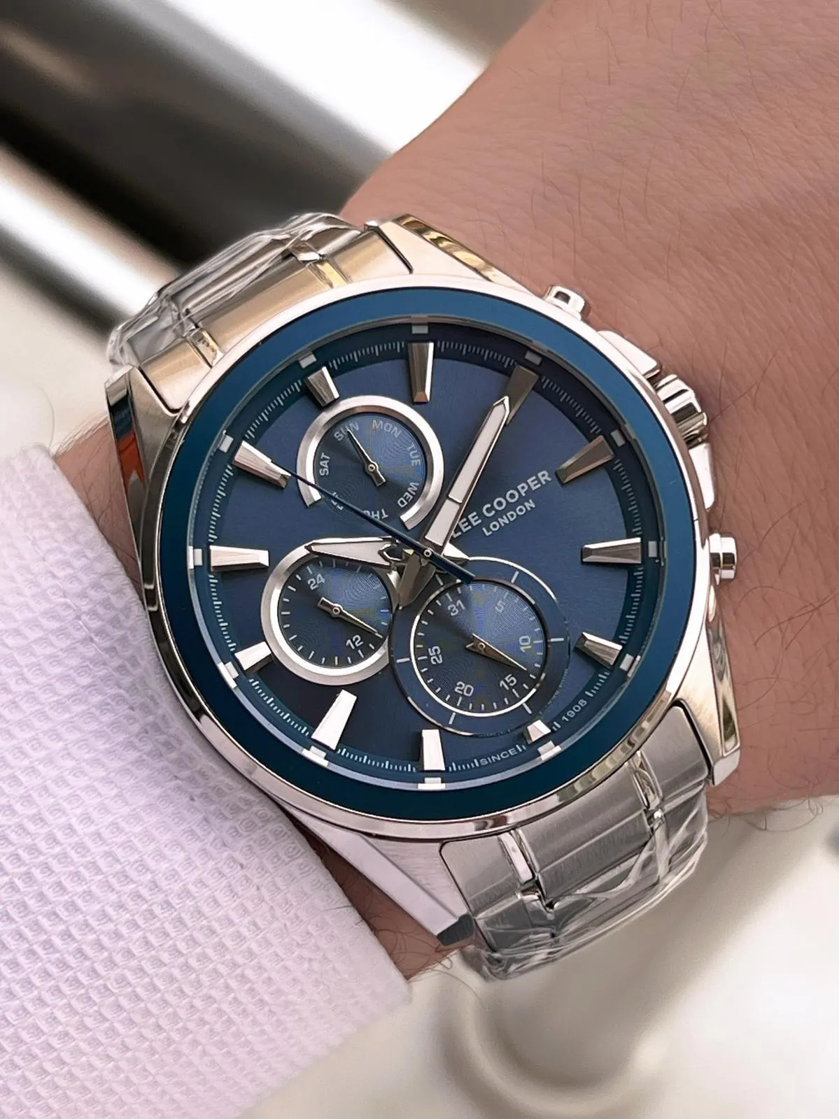 Lee Cooper Premium Nişan Ve Damatlara Özel 2 Yıl Garantili 5 Atm Erkek Kol Saati+Bileklik E08249.390