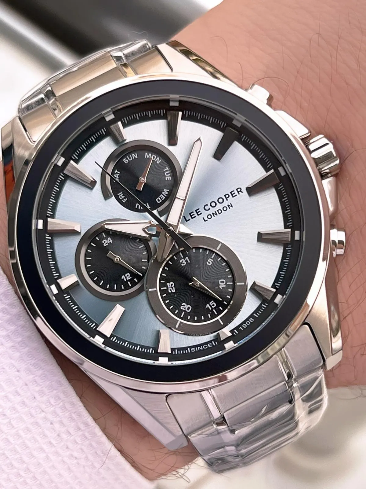 Lee Cooper Premium Nişan Ve Damatlara Özel 2 Yıl Garantili 5 Atm Erkek Kol Saati+Bileklik E08249.300