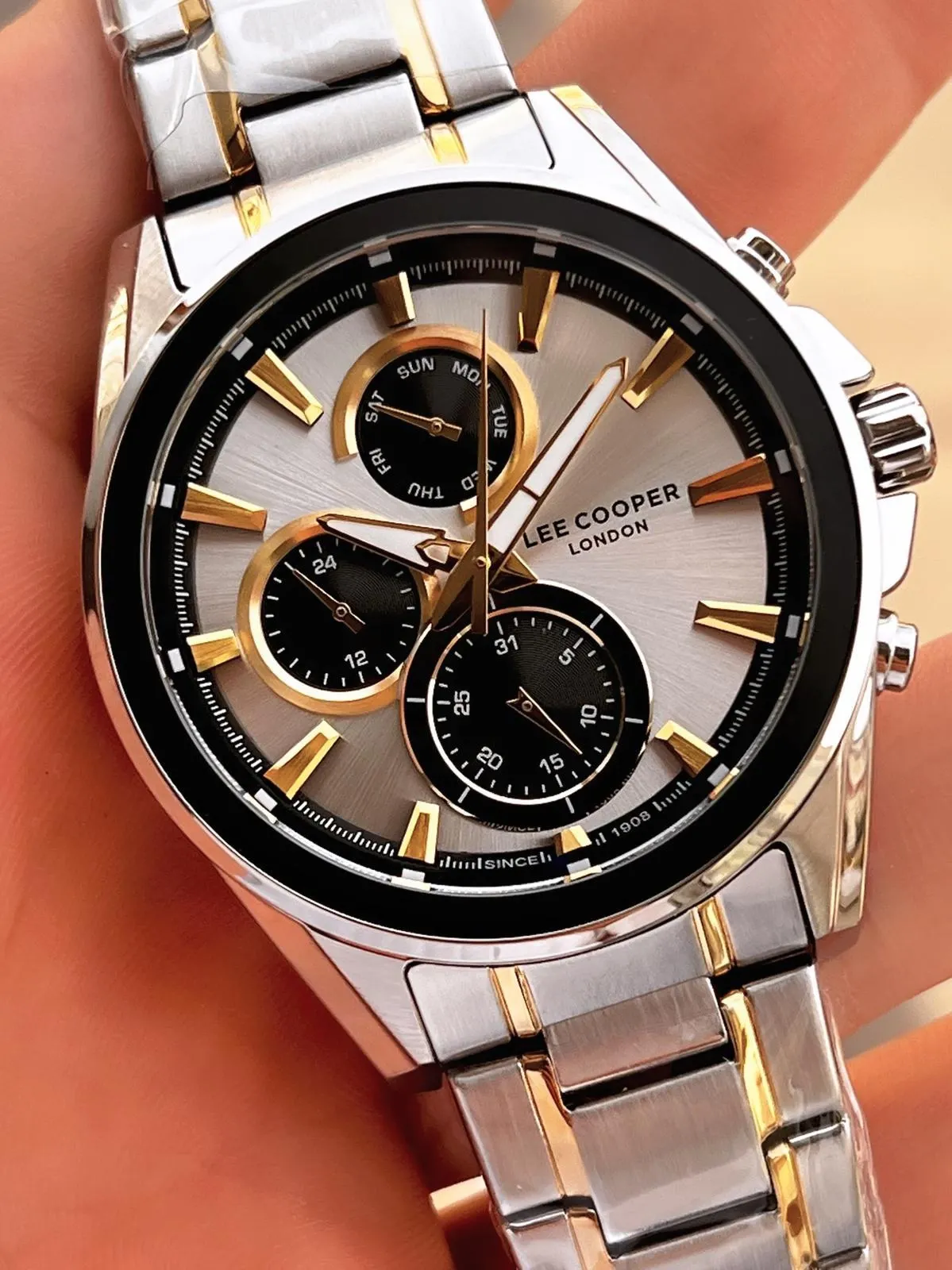 Lee Cooper Premium Nişan Ve Damatlara Özel 2 Yıl Garantili 5 Atm Erkek Kol Saati+Bileklik E08249.230