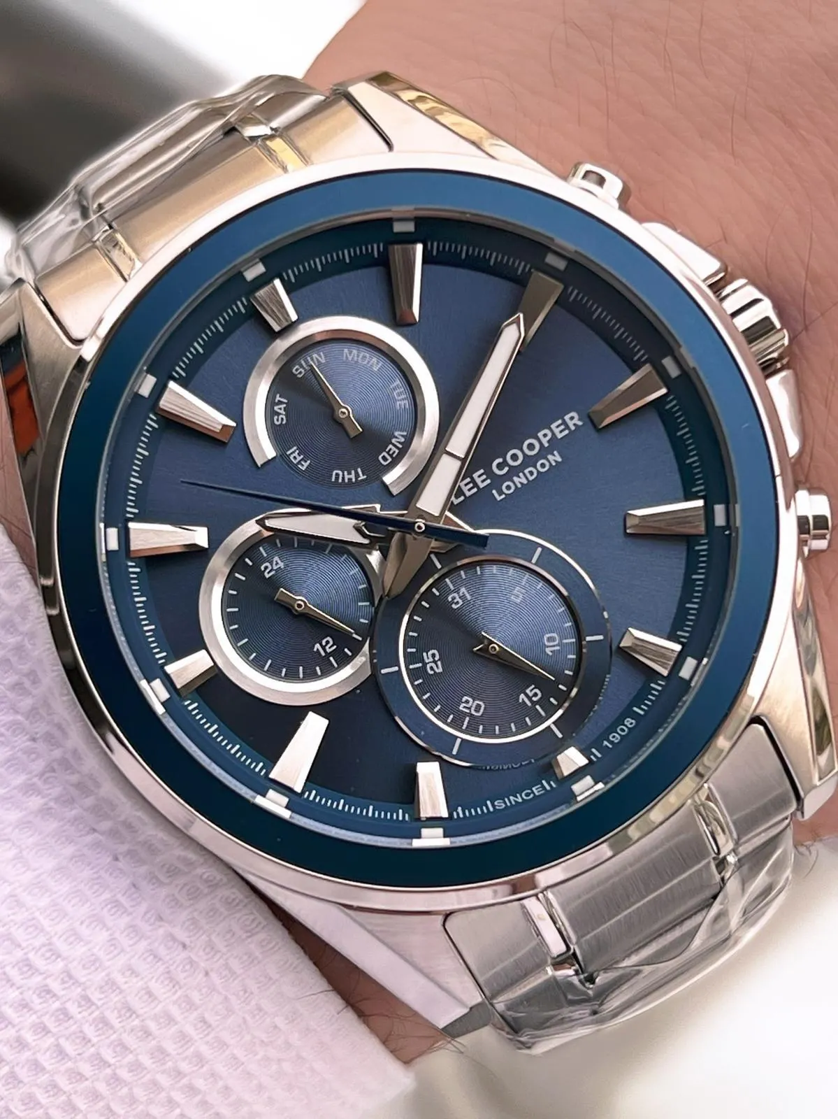 Lee Cooper Premium Nişan Ve Damatlara Özel 2 Yıl Garantili 5 Atm Erkek Kol Saati+Bileklik E08249.390