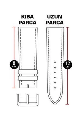 Nstime Kroko Desenli Beyaz Nakışlı Yumuşak Dokulu Hakiki Deri Saat Kordonu Kayışı 22 mm Siyah