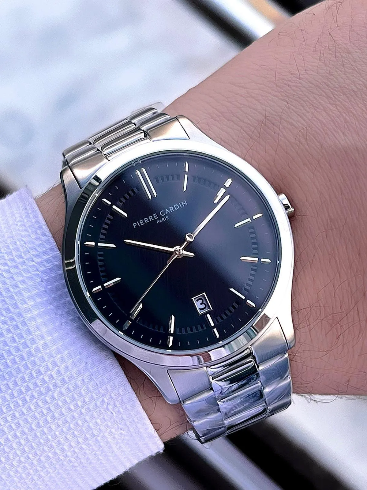 Pierre Cardin İtalyan Tasarım Bileklik Hediyeli Çelik Kasa Ve Kordon 3 Atm Erkek Kol Saati PC.0302.1