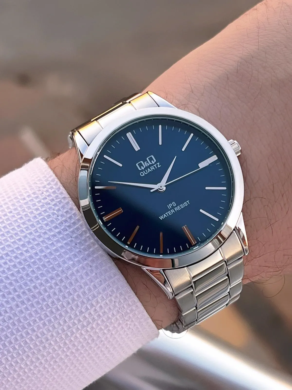 Q&Q Çelik Kordon 2 Yıl Garantili 3 Atm Suya Dayanıklı Erkek Kol Saati QQ.E2001.A2