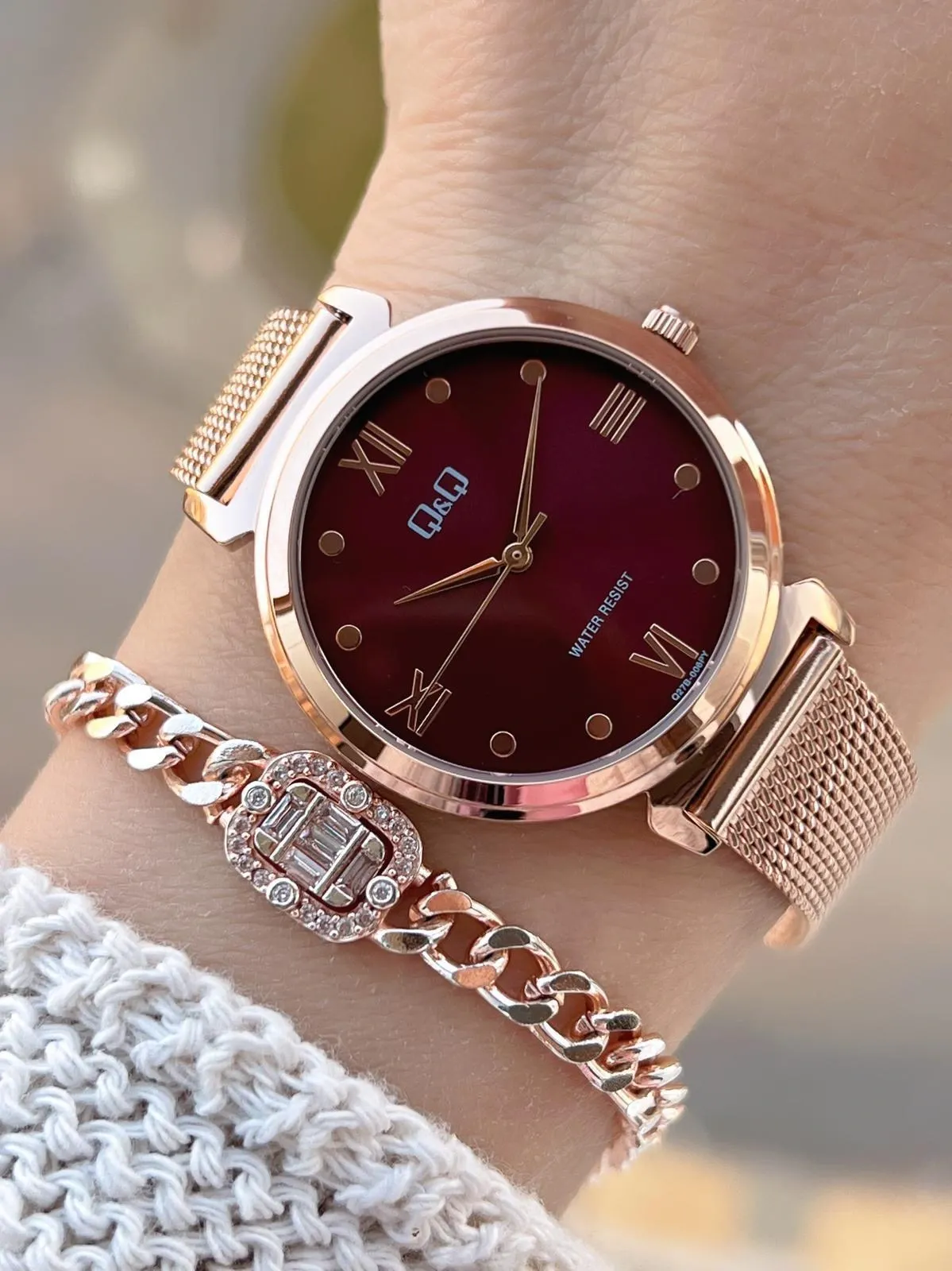 Q&Q Çelik Kordon 2 Yıl Garantili 3 Atm Suya Dayanıklı Kol Saati+Bileklik Hediyeli QQ.1001.R2