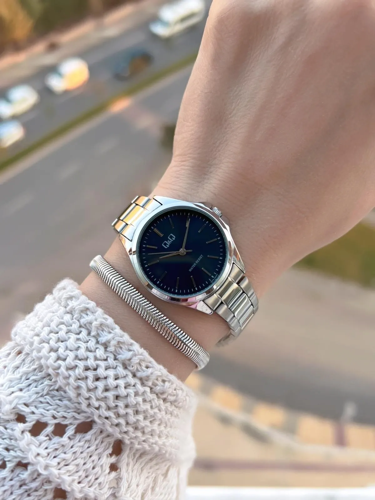 Q&Q Çelik Kordon 2 Yıl Garantili 3 Atm Suya Dayanıklı Kol Saati+Bileklik Hediyeli QQ.1003.A1