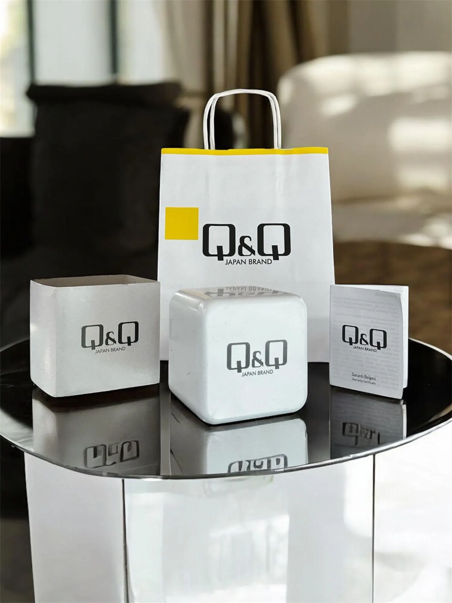 Q&Q Çelik Kordon 2 Yıl Garantili 3 Atm Suya Dayanıklı Kol Saati+Bileklik Hediyeli QQ.1004.A2