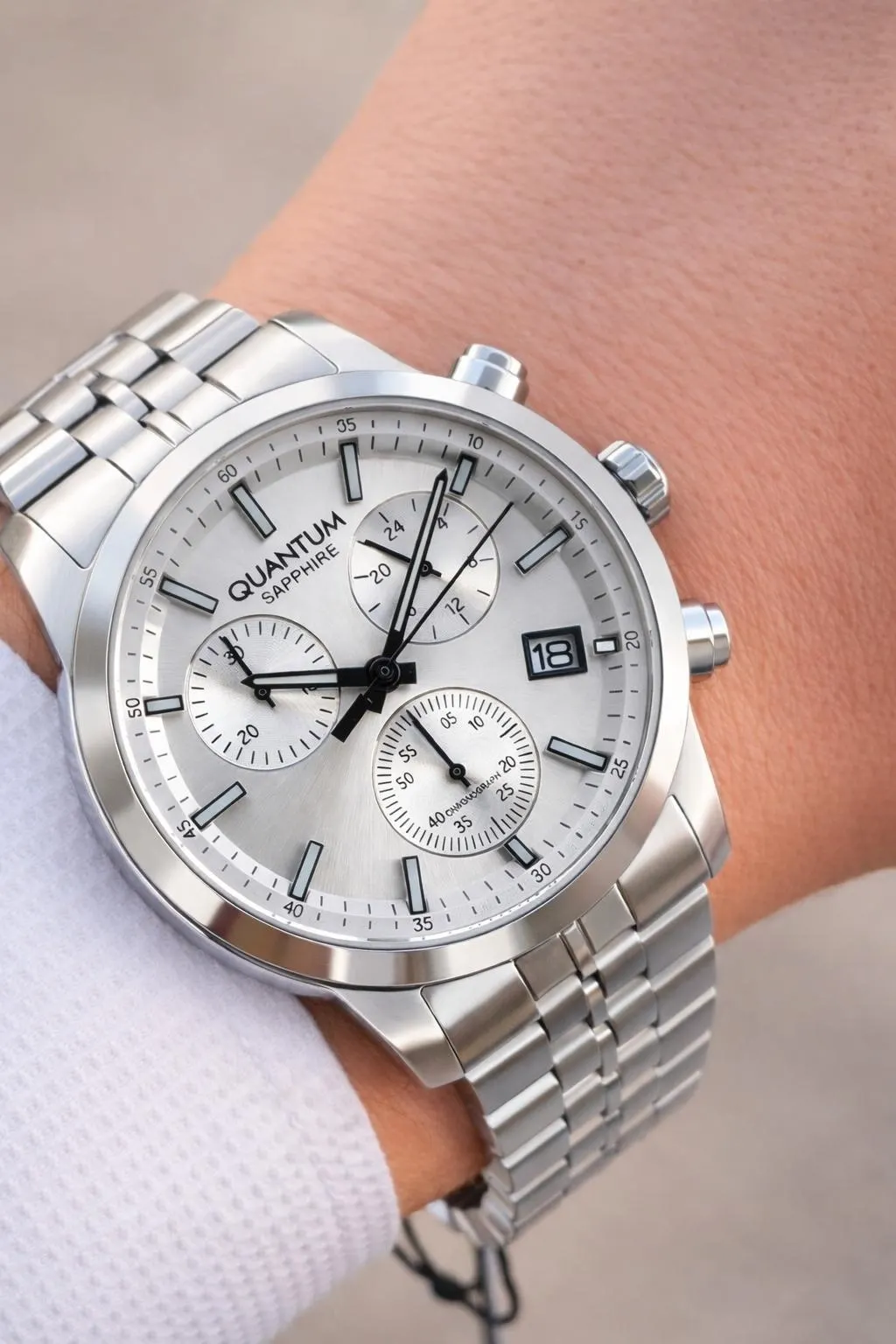 Quantum 10 ATM Suya Dayanıklı+ Bileklik Hediyeli Komple Çelik Erkek Kol Saati VS.BLKT.0803