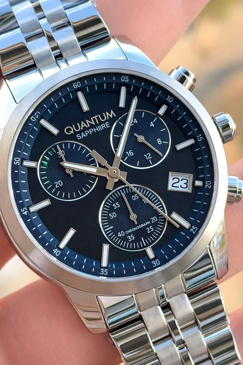 Quantum 10 ATM Suya Dayanıklı+ Bileklik Hediyeli Komple Çelik Erkek Kol Saati VS.BLKT.0804