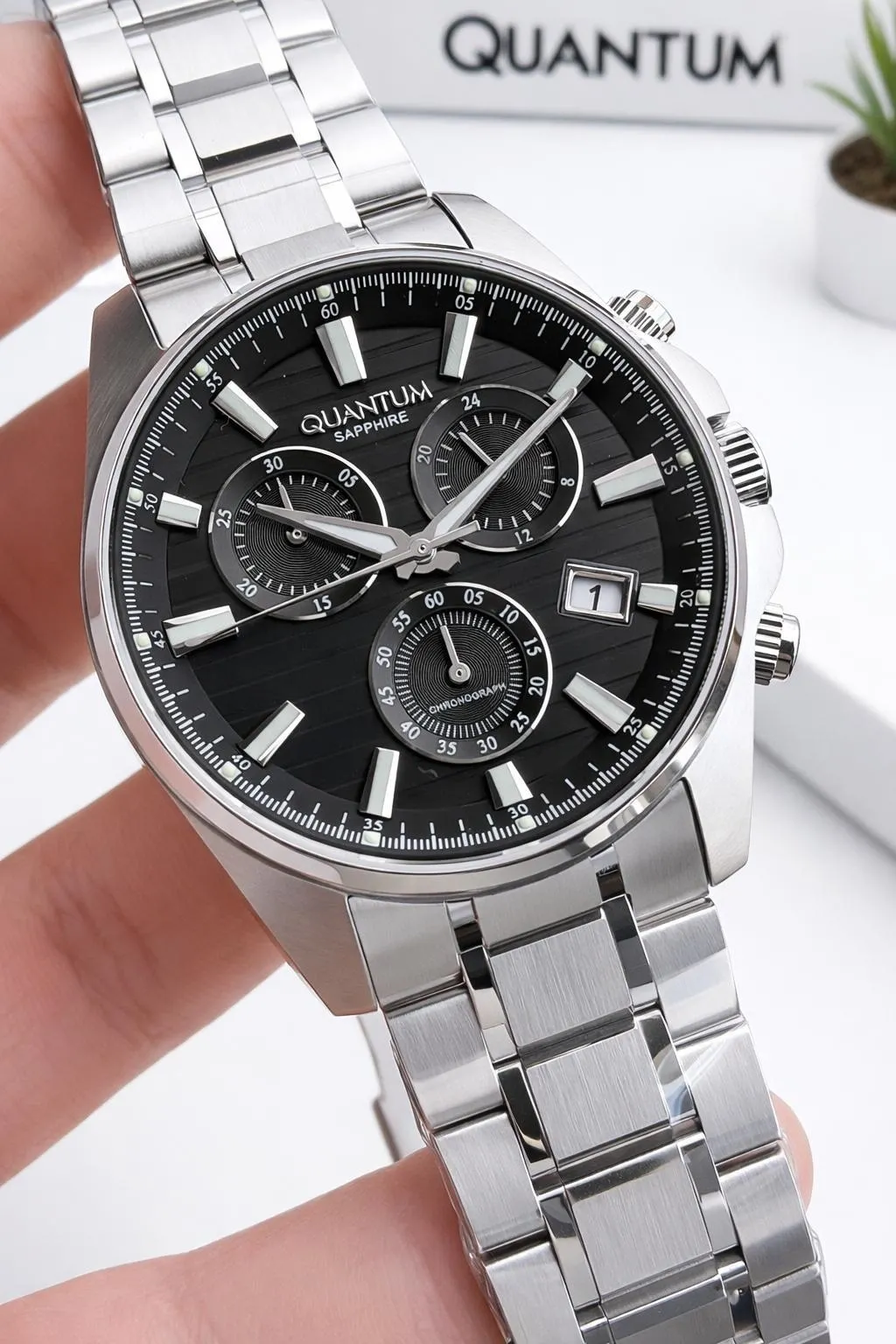 Quantum 10 ATM Suya Dayanıklı+ Bileklik Hediyeli Komple Çelik Erkek Kol Saati VS.BLKT.0925