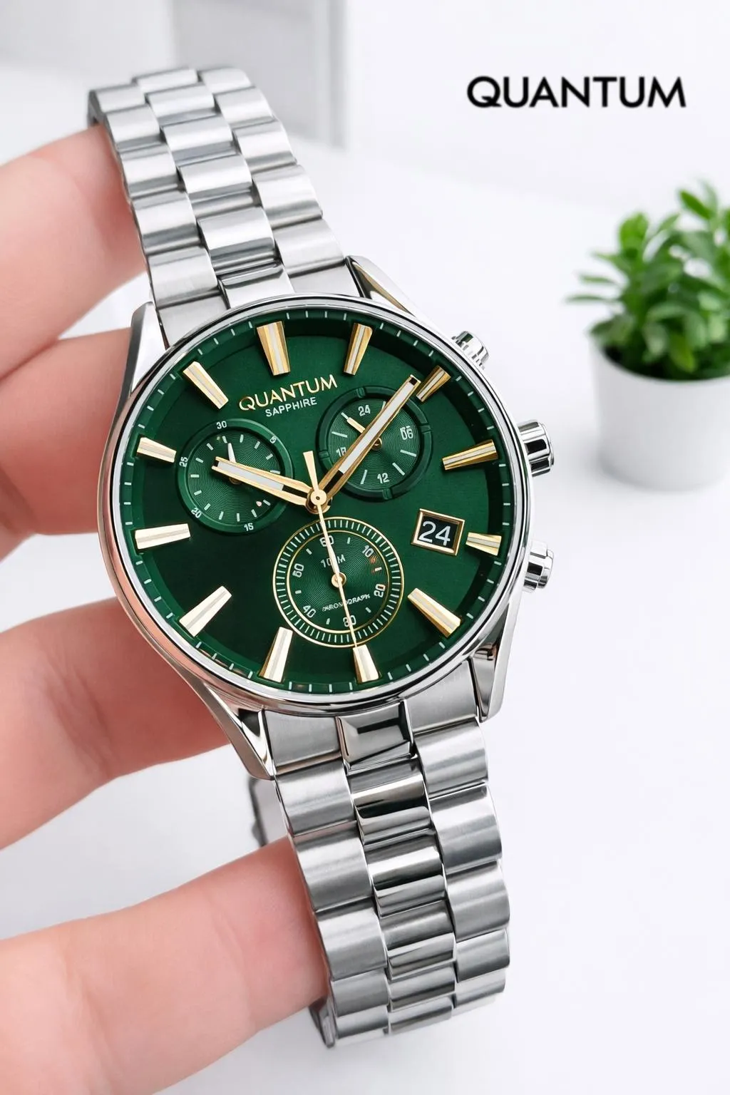 Quantum 10 ATM Suya Dayanıklı+ Bileklik Hediyeli Komple Çelik Erkek Kol Saati VS.BLKT.0927