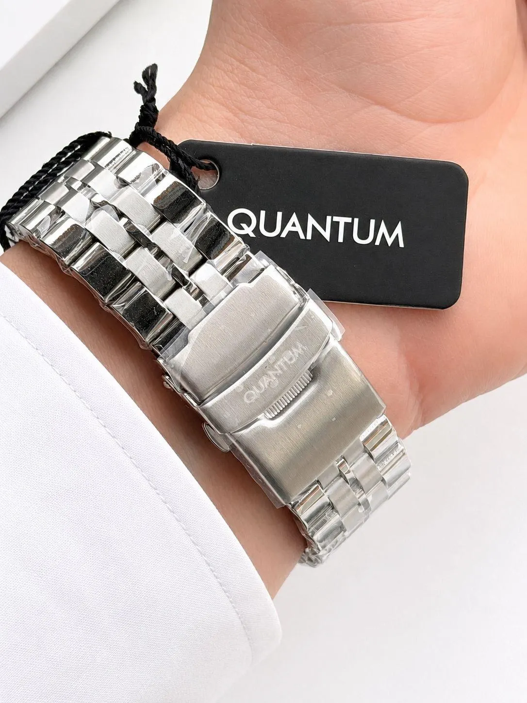 Quantum 10 ATM Suya Dayanıklı+ Bileklik Hediyeli Komple Çelik Erkek Kol Saati VS.BLKT.1040