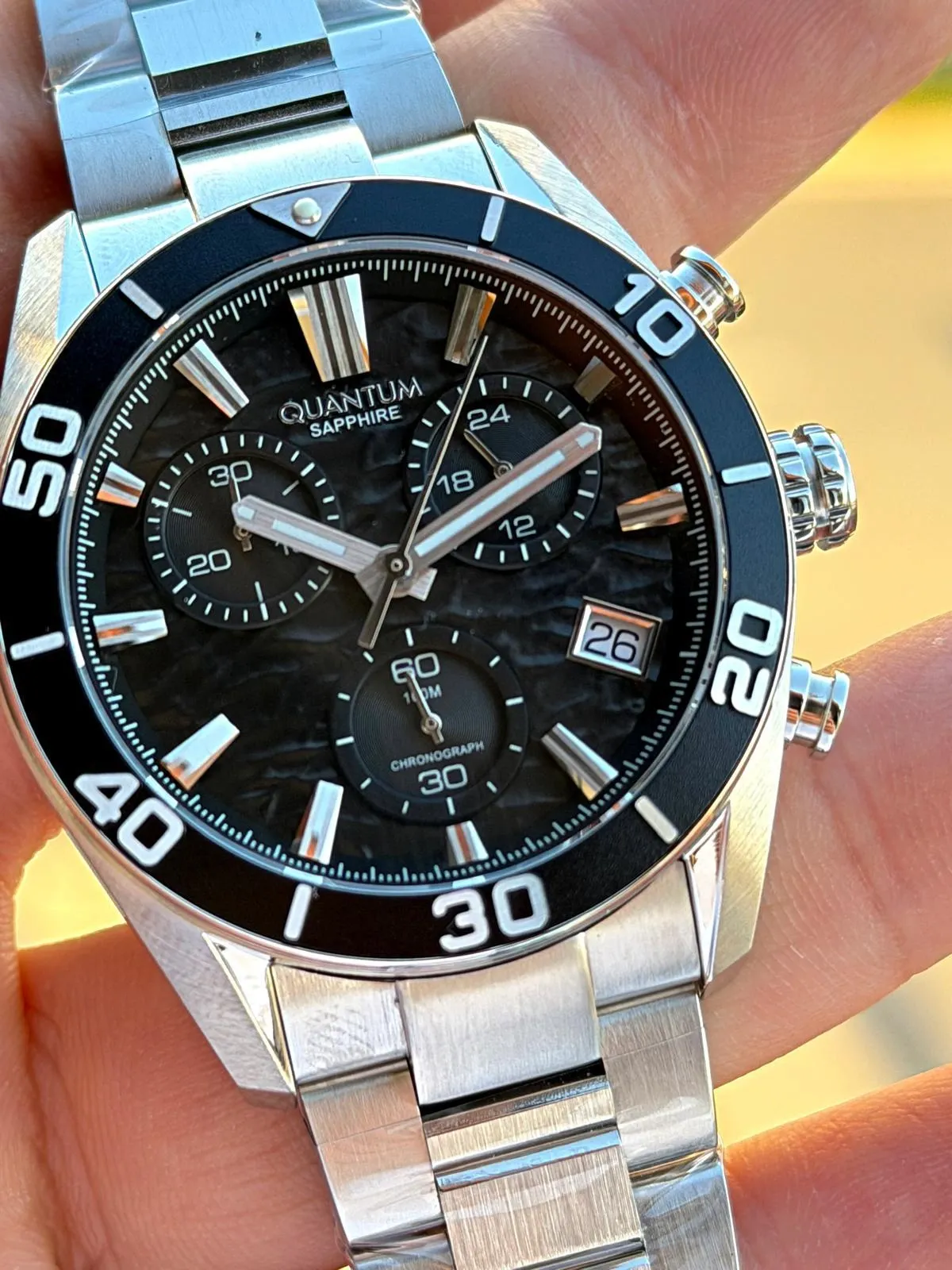 Quantum 2 Yıl Garantili 100 Mt Suya Dayanıklı+ Bileklik Hediyeli Komple Çelik Kararma Renk Atma Yapmaz Erkek Kol Saati VS.BLKT.0784