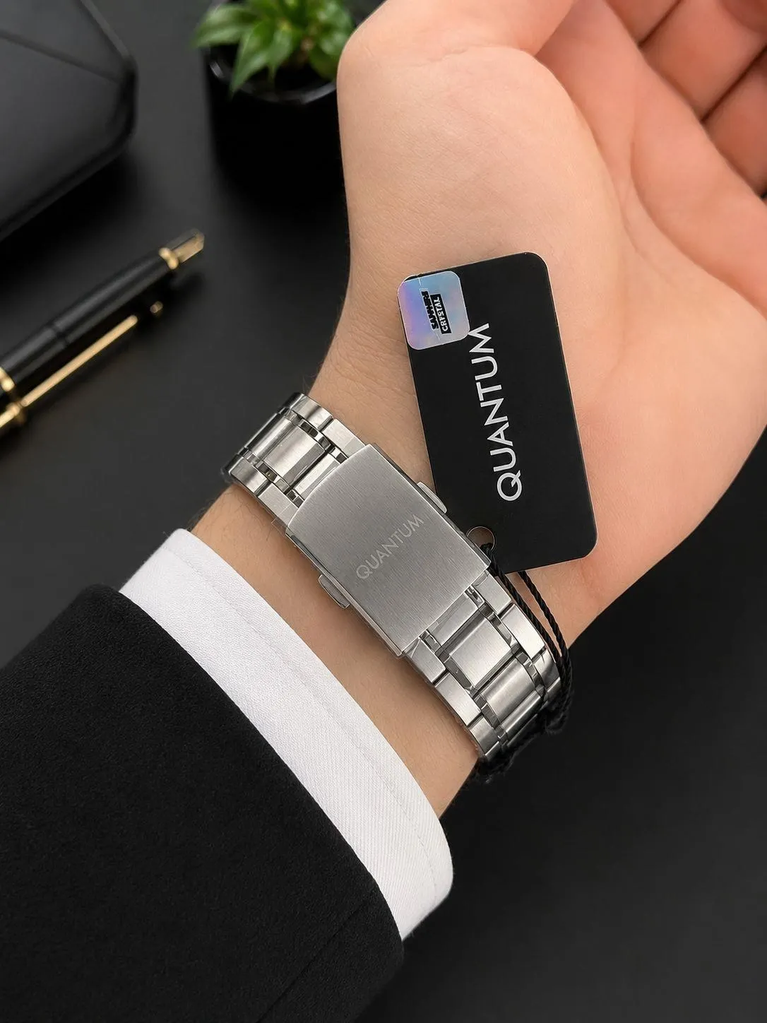 Quantum Otomatik 10 ATM Suya Dayanıklı Komple Çelik Erkek Kol Saati VS.BLKT.1096