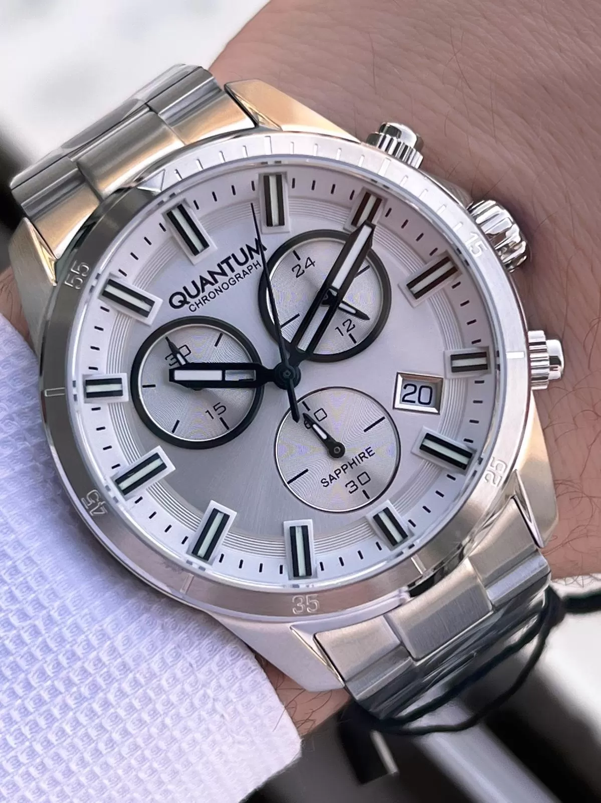 Quantum Sapphire Cam Çelik Kordon İç Kadran Fonksiyonları Aktif 10 Atm Erkek Kol Saati EPWG1159.330
