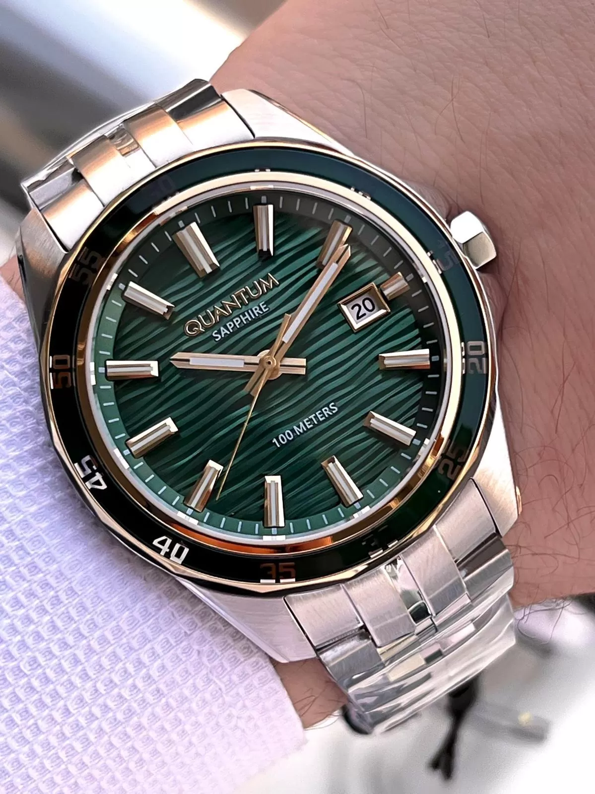 Quantum Sapphire Cizilmez Cam Çelik Kordon 2 Yıl Garantili 10 Atm Erkek Kol Saat EDG.1211.270