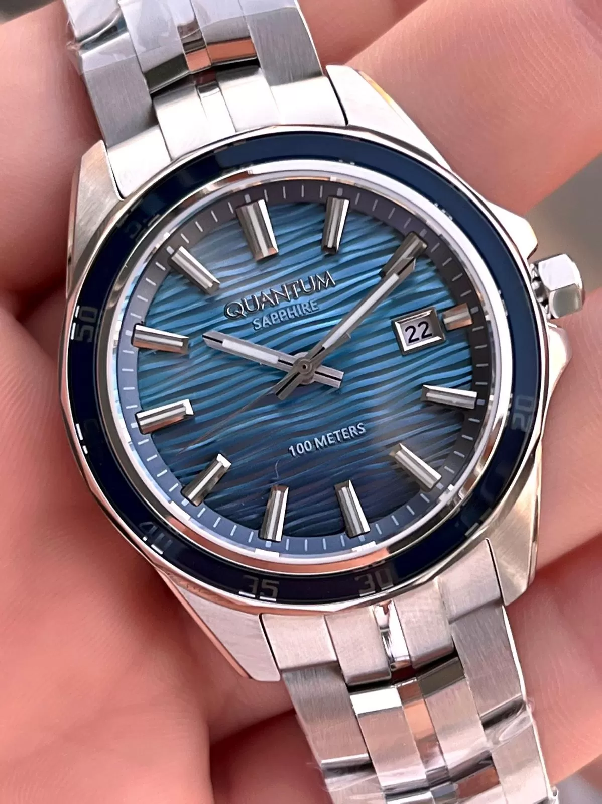 Quantum Sapphire Cizilmez Cam Çelik Kordon 2 Yıl Garantili 10 Atm Erkek Kol Saat EDG.1211.390