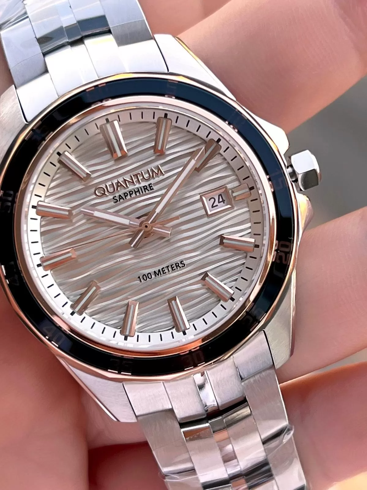 Quantum Sapphire Cizilmez Cam Çelik Kordon 2 Yıl Garantili 10 Atm Erkek Kol Saat EDG.1211.570