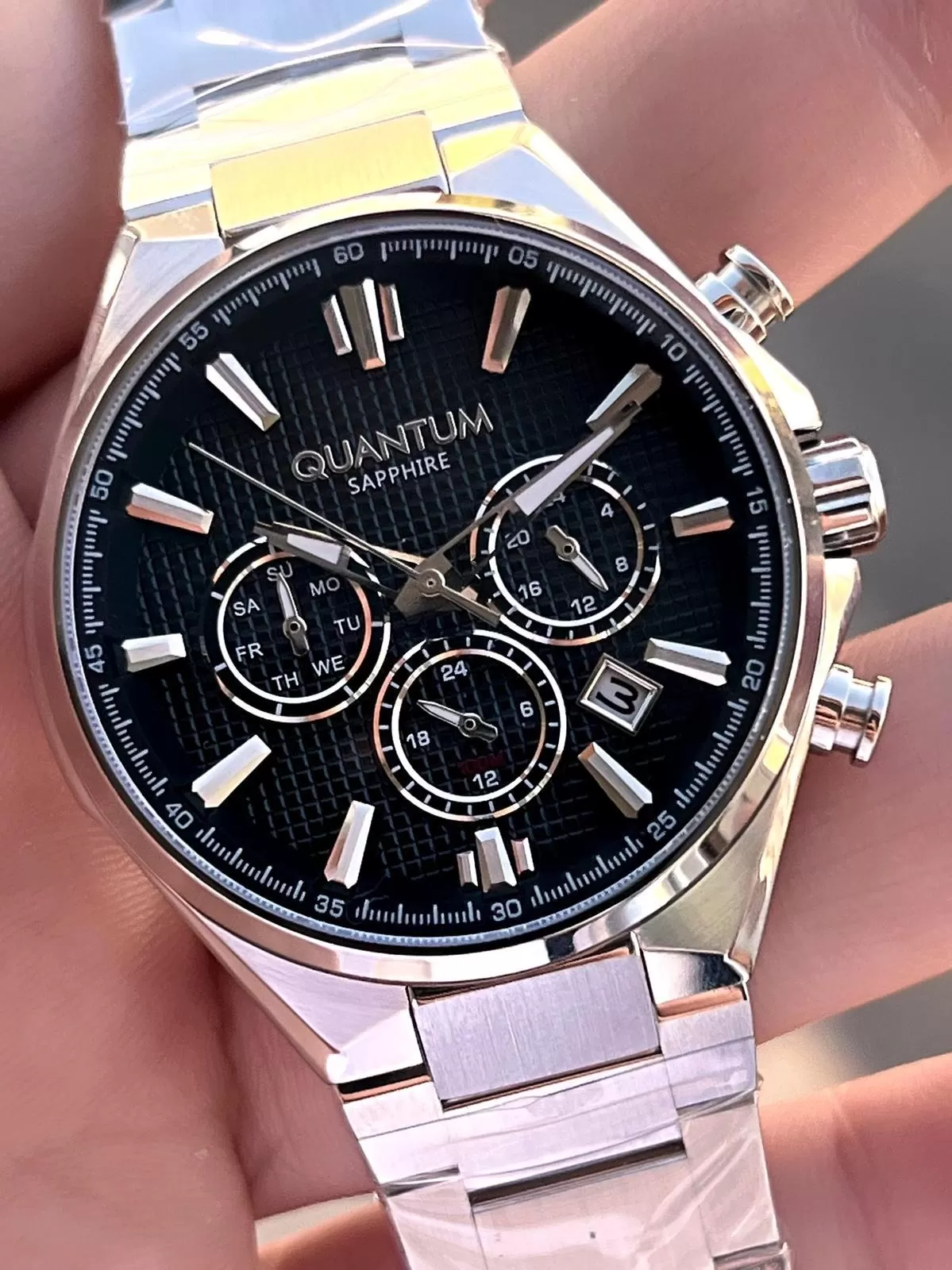 Quantum Sapphire Cizilmez Cam Çelik Kordon İç Kadran Fonksiyonları Aktif 10 Atm Erkek Kol Saat MQ350