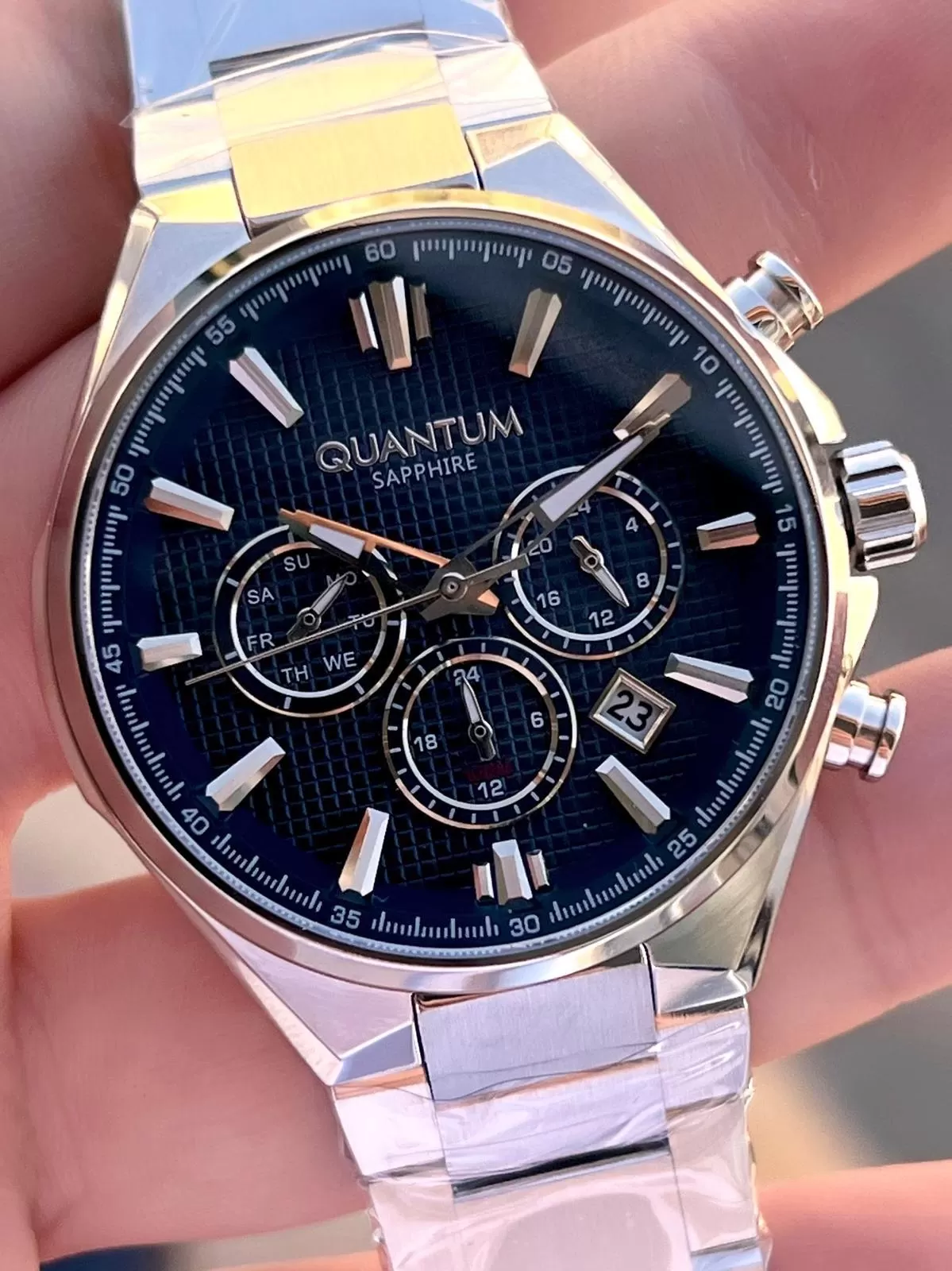 Quantum Sapphire Cizilmez Cam Çelik Kordon İç Kadran Fonksiyonları Aktif 10 Atm Erkek Kol Saat MQ390