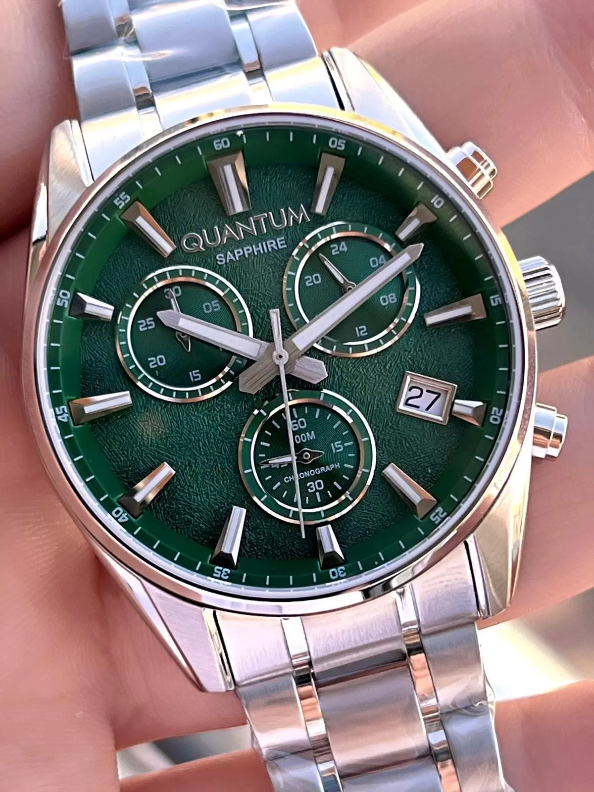 Quantum Sapphire Cizilmez Cam Çelik Kordon İç Kadran Fonksiyonları Aktif 10 Atm Erkek Kol Saat NQ370