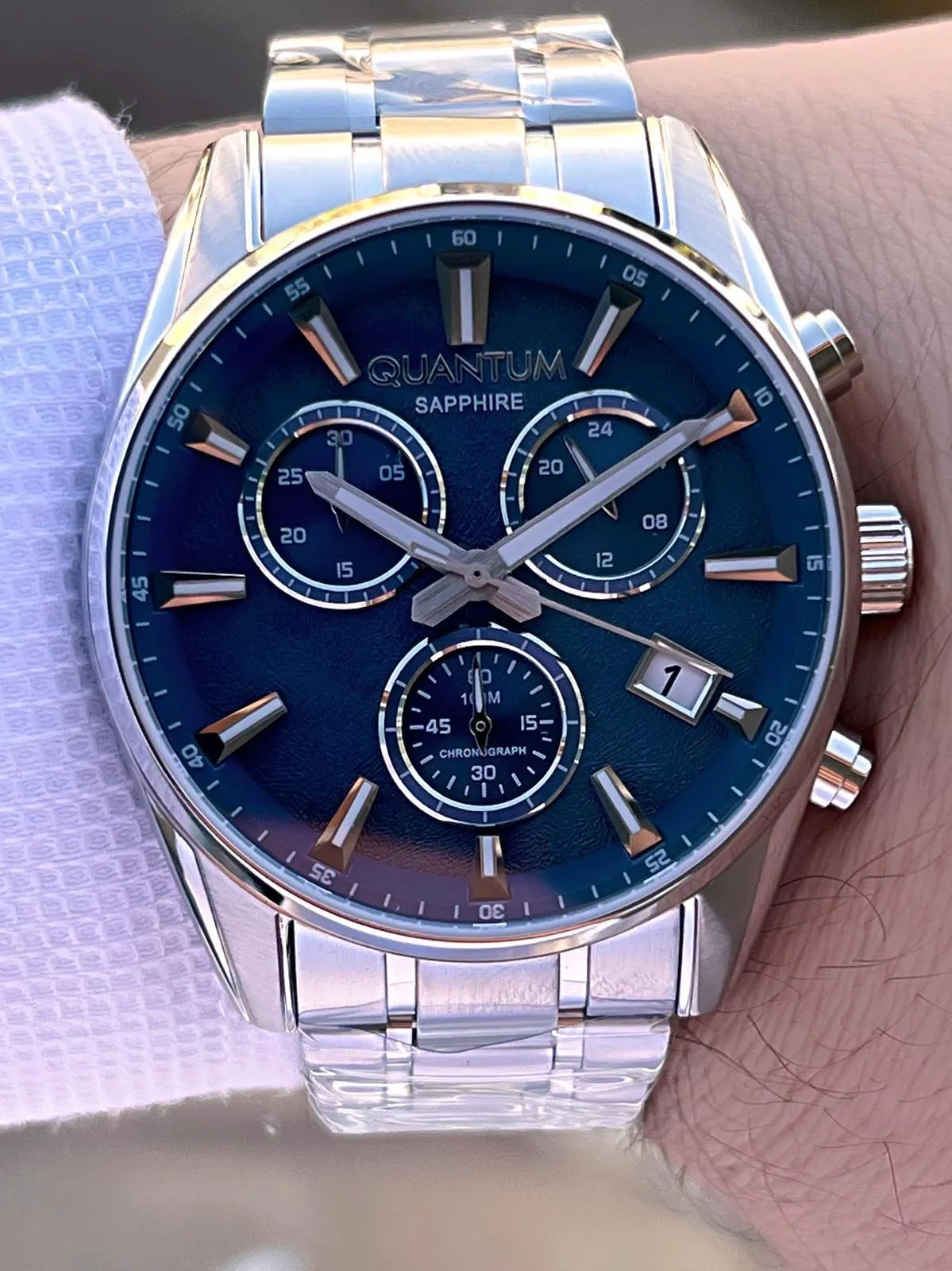 Quantum Sapphire Cizilmez Cam Çelik Kordon İç Kadran Fonksiyonları Aktif 10 Atm Erkek Kol Saat NQ390