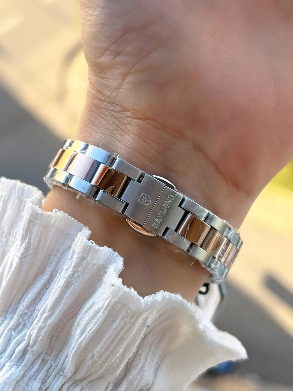 Raymond 2 Yıl Garantili Çelik Kasa Ve Kordon Kararma Renk Atma Yapmaz 5 Atm Kadın Kol Saati 611821.3