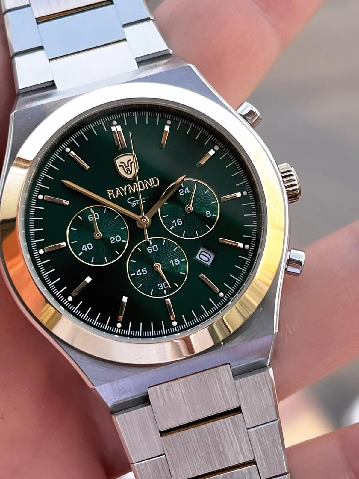 Raymond Nişan Ve Damatlara Özel Çelik Kordon 2 Yıl Garantili 5 Atm Erkek Kol Saati+Bileklik RMD.15