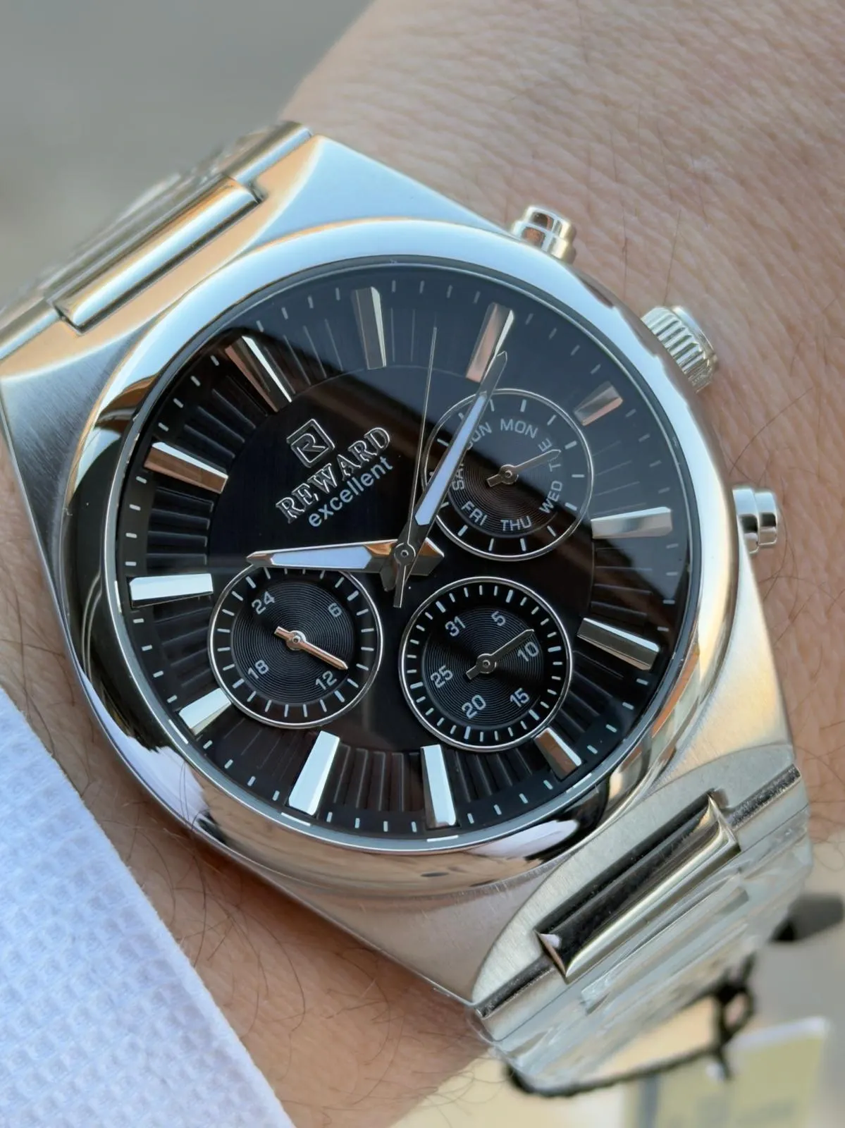 Reward İç Kadran Fonksiyonları Aktif Çelik Kordon 5 Atm 2 Yıl Garantili Erkek Kol Saati FT.GL.M06.2