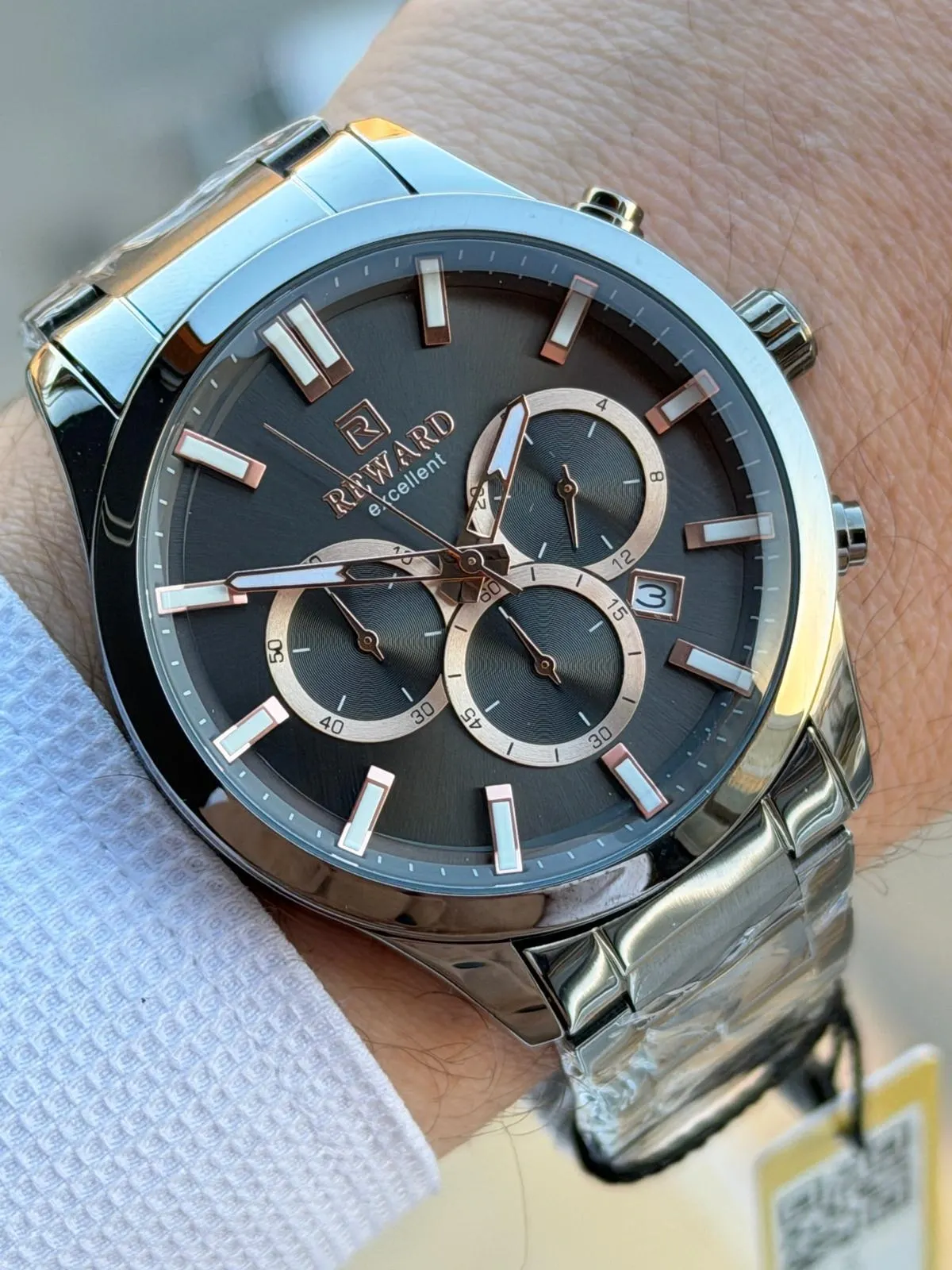 Reward İç Kadran Fonksiyonları Aktif Çelik Kordon 5 Atm 2 Yıl Garantili Erkek Kol Saati FT.GL.M08.1