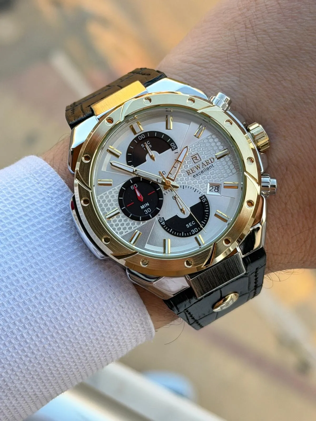 Reward İç Kadran Fonksiyonları Aktif Deri Kordon 5 Atm 2 Yıl Garantili Erkek Kol Saati FT.DR01.2