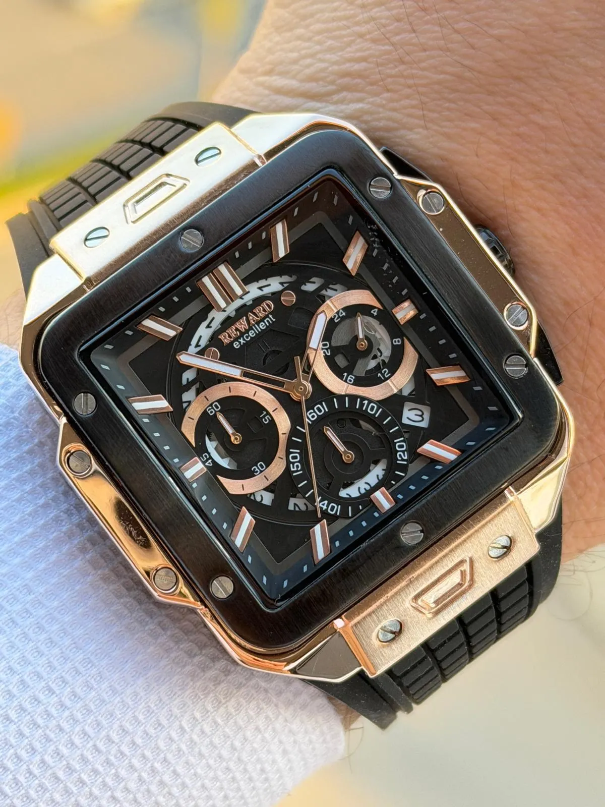 Reward İç Kadran Fonksiyonları Aktif Silikon Kordon 5 Atm 2 Yıl Garantili Erkek Kol Saati FT.GL02.2