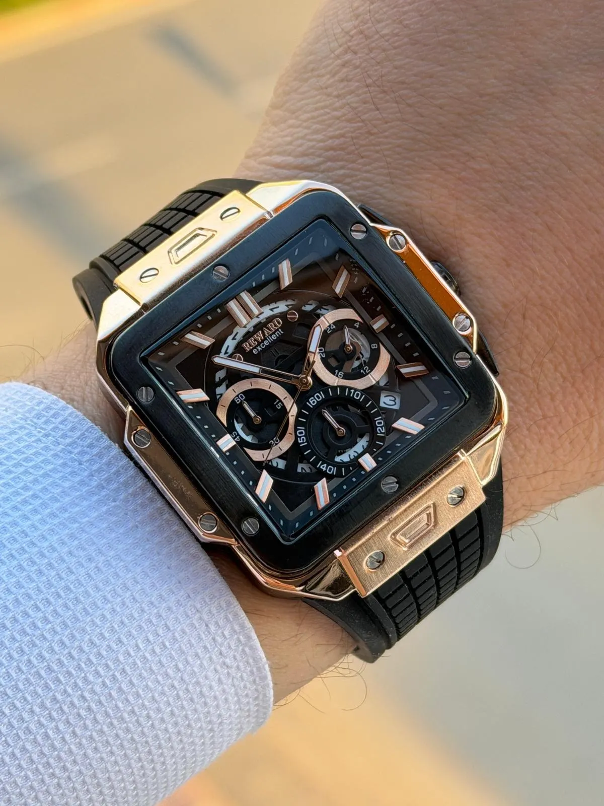 Reward İç Kadran Fonksiyonları Aktif Silikon Kordon 5 Atm 2 Yıl Garantili Erkek Kol Saati FT.GL02.2