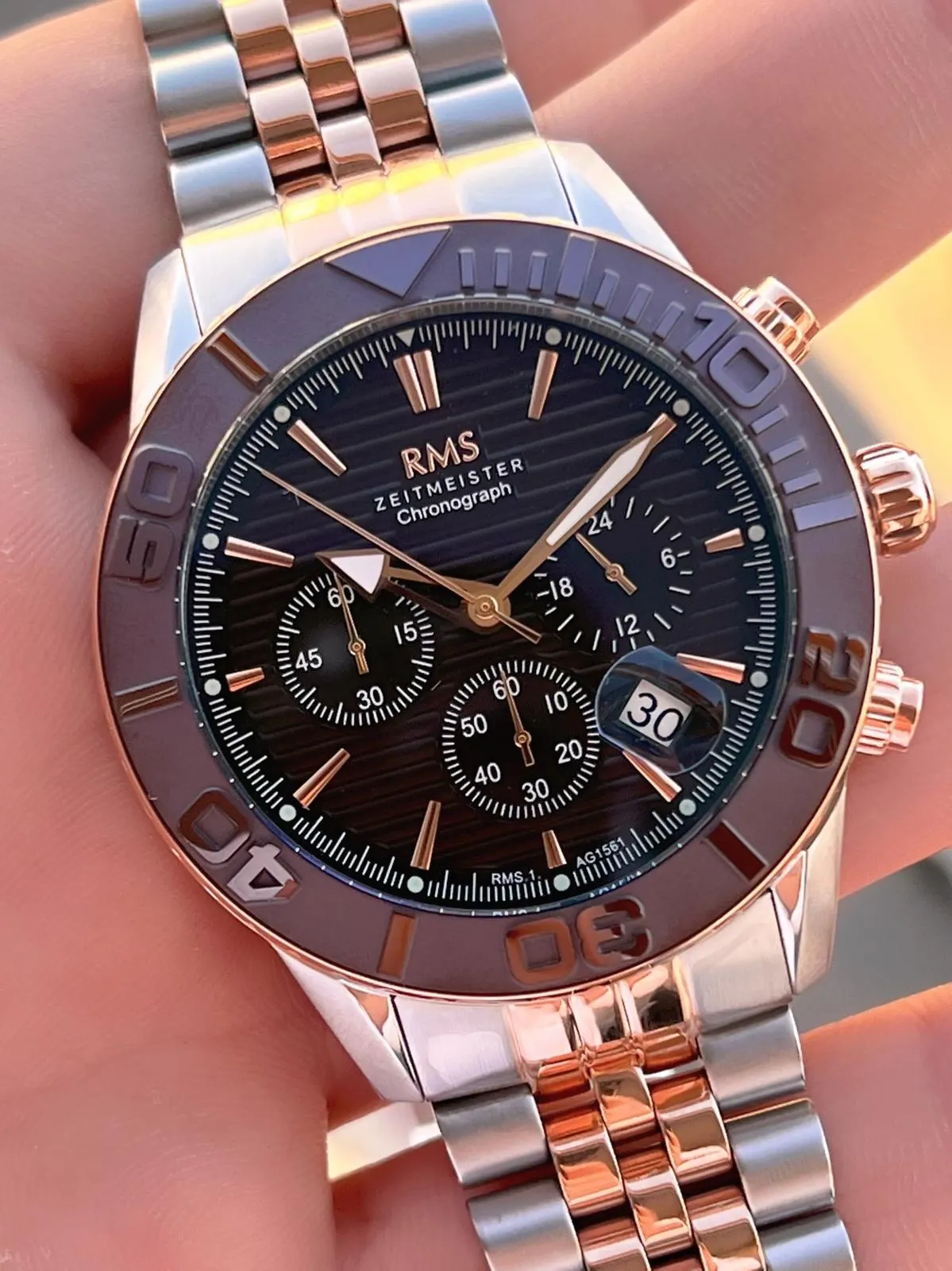 Rms Romanson 2 Yıl Garantili Çelik Kordon Çelik Kasa 5 Atm Suya Dayanıklı Erkek Kol Saati AG1561.06