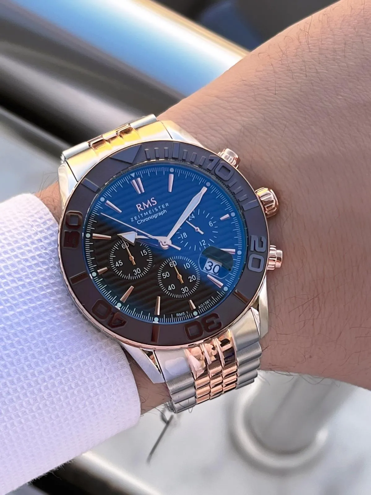 Rms Romanson 2 Yıl Garantili Çelik Kordon Çelik Kasa 5 Atm Suya Dayanıklı Erkek Kol Saati AG1561.06