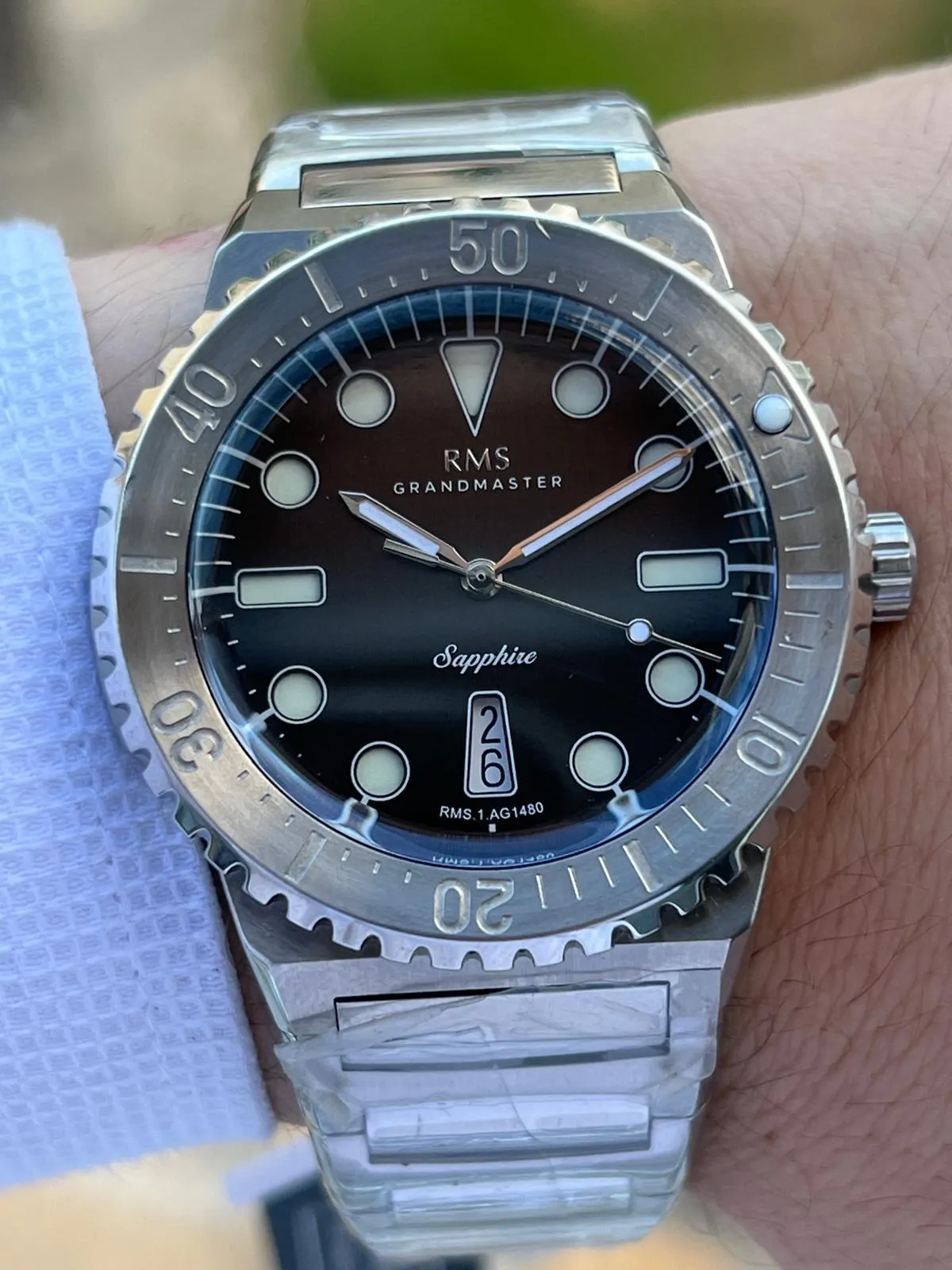 RMS Romanson Çelik Kordon Sapphire Camlı Kararmaz Renk Atmaz 10 Atm Erkek Kol Saati AG1480.02