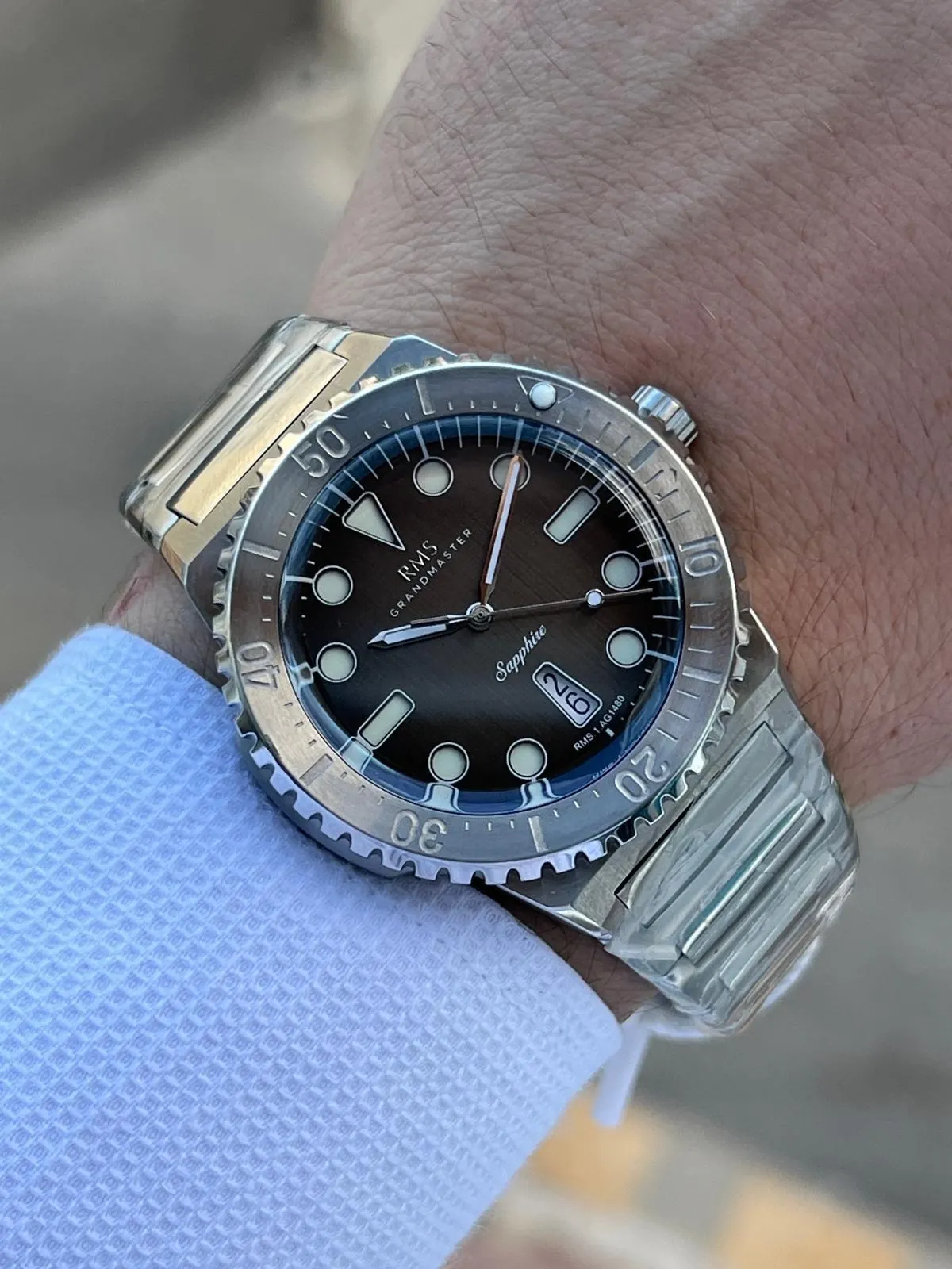 RMS Romanson Çelik Kordon Sapphire Camlı Kararmaz Renk Atmaz 10 Atm Erkek Kol Saati AG1480.02