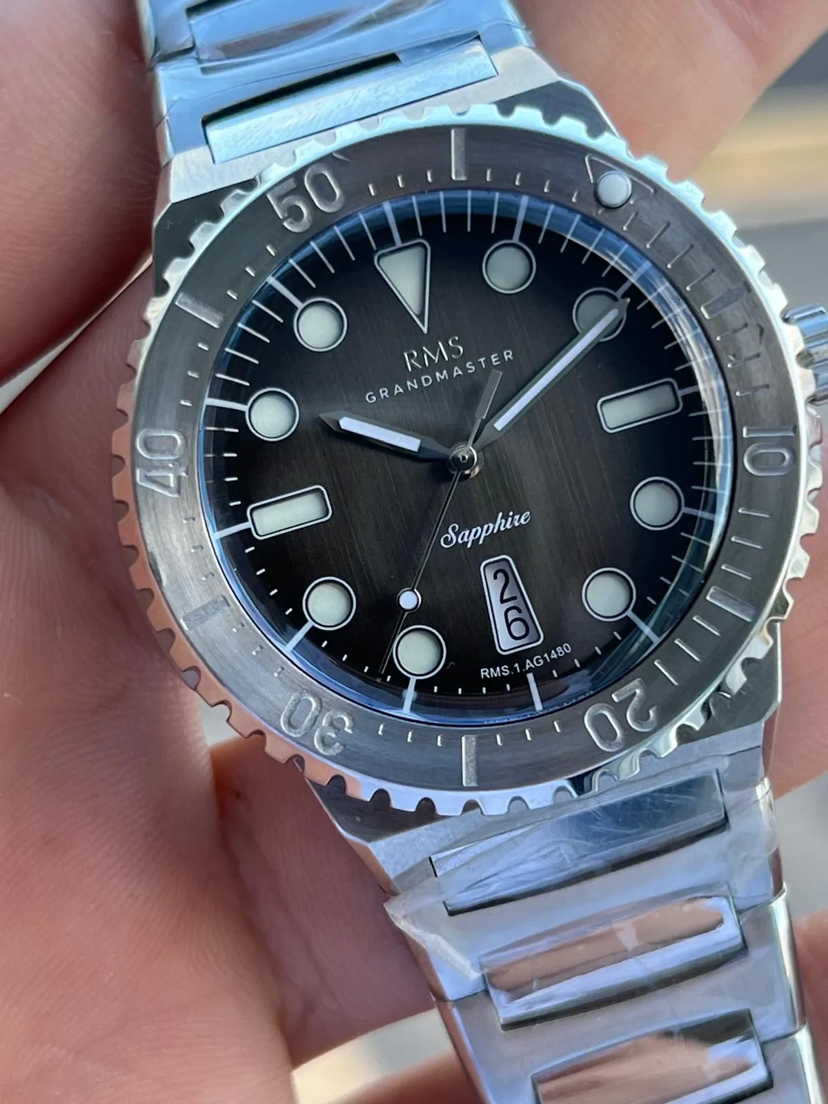 RMS Romanson Çelik Kordon Sapphire Camlı Kararmaz Renk Atmaz 10 Atm Erkek Kol Saati AG1480.02