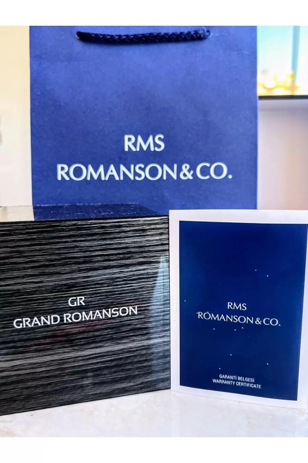 RMS Romanson Kararma Renk Atma Yapmaz 50 Mt Su Gecirmez Kadın Kol Saati+Bileklik KRMS.1.AG1543.06