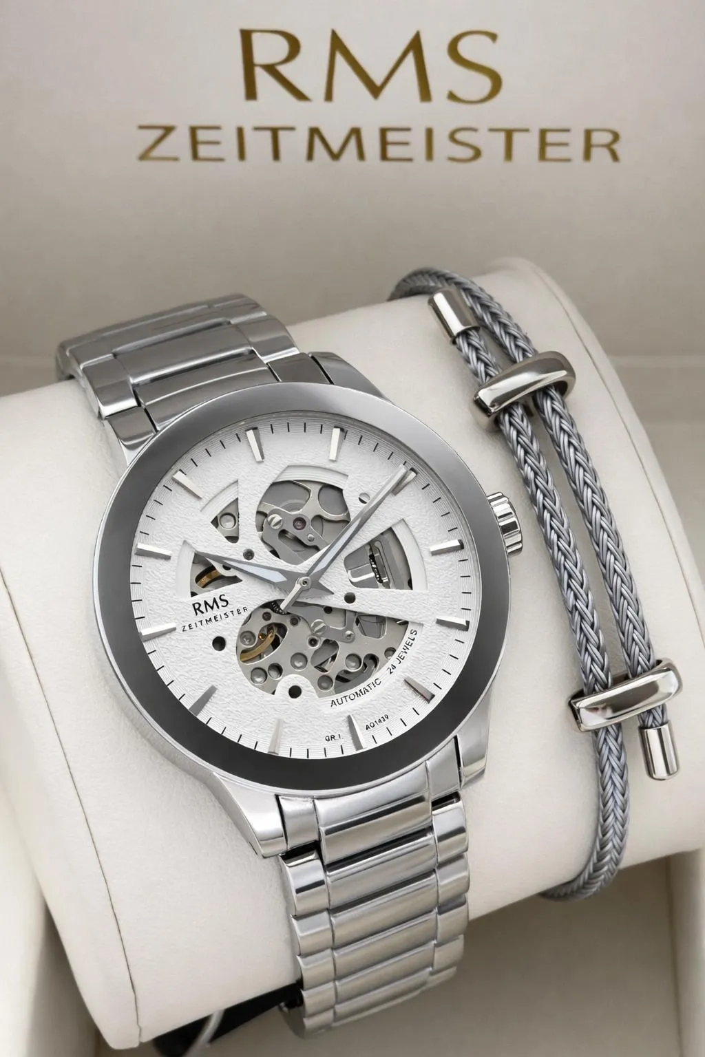 Rms Romanson Otomatik Ve Kurmalı 5 Atm 2 Yıl Garantili Çelik Kordon Erkek Kol Saati RMS.1439.01