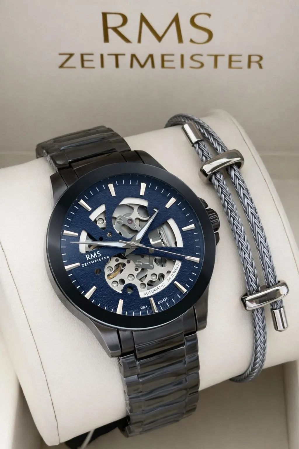 Rms Romanson Otomatik Ve Kurmalı 5 Atm 2 Yıl Garantili Çelik Kordon Erkek Kol Saati RMS.1439.08