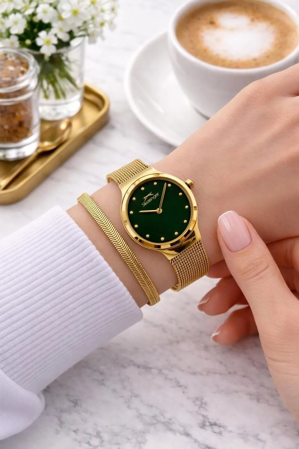 Slazenger Çelik Kordon 2 Yıl Garantili 5 Atm Bileklik Hediyeli Kadın Kol Saati BSL9.2487.170