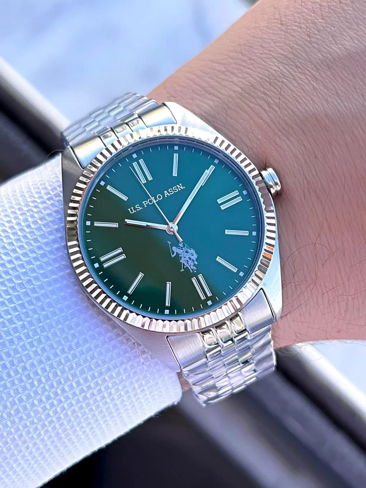 U.S.Polo Assn Çelik Kasa Ve Kordon 2 Yıl Garantili 3 Atm Suya Dayanıklı Erkek Kol Saati FS1096.04