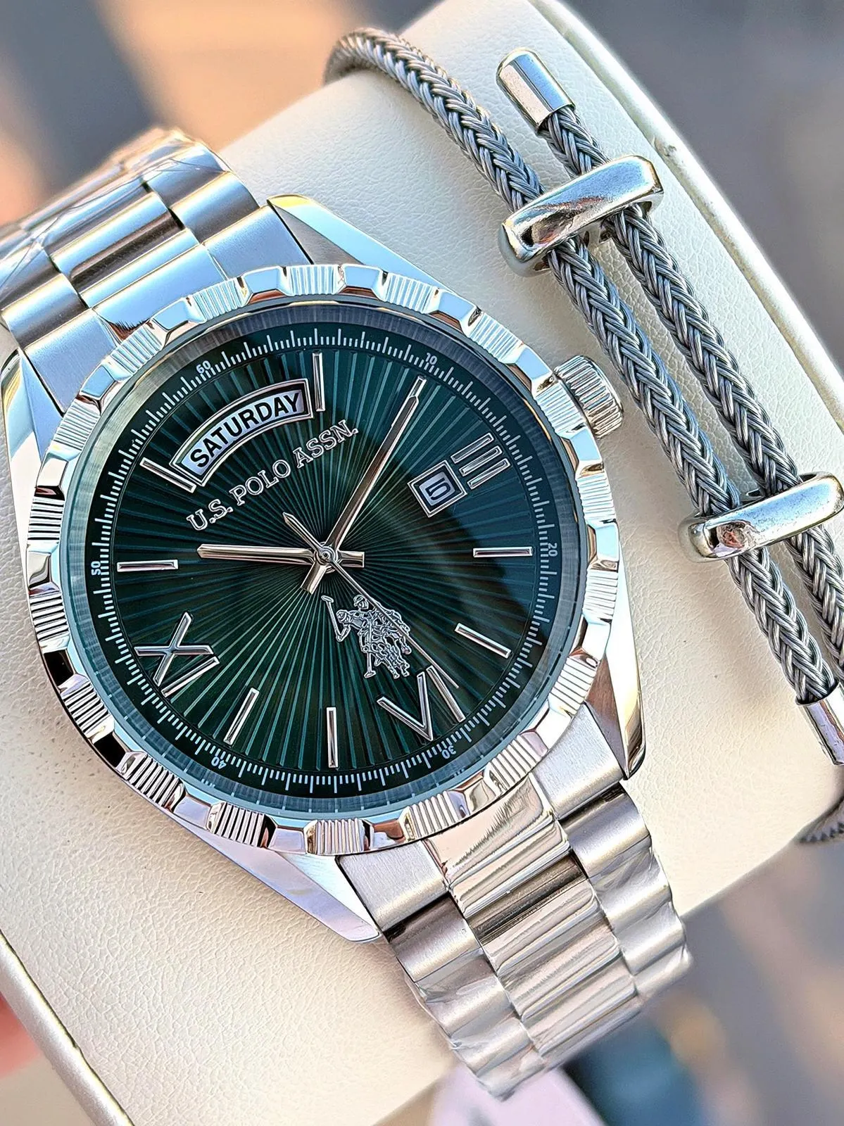 U.S.Polo Assn Çelik Kasa Ve Kordon 2 Yıl Garantili 5 Atm Suya Dayanıklı Erkek Kol Saati E.PA1123-02