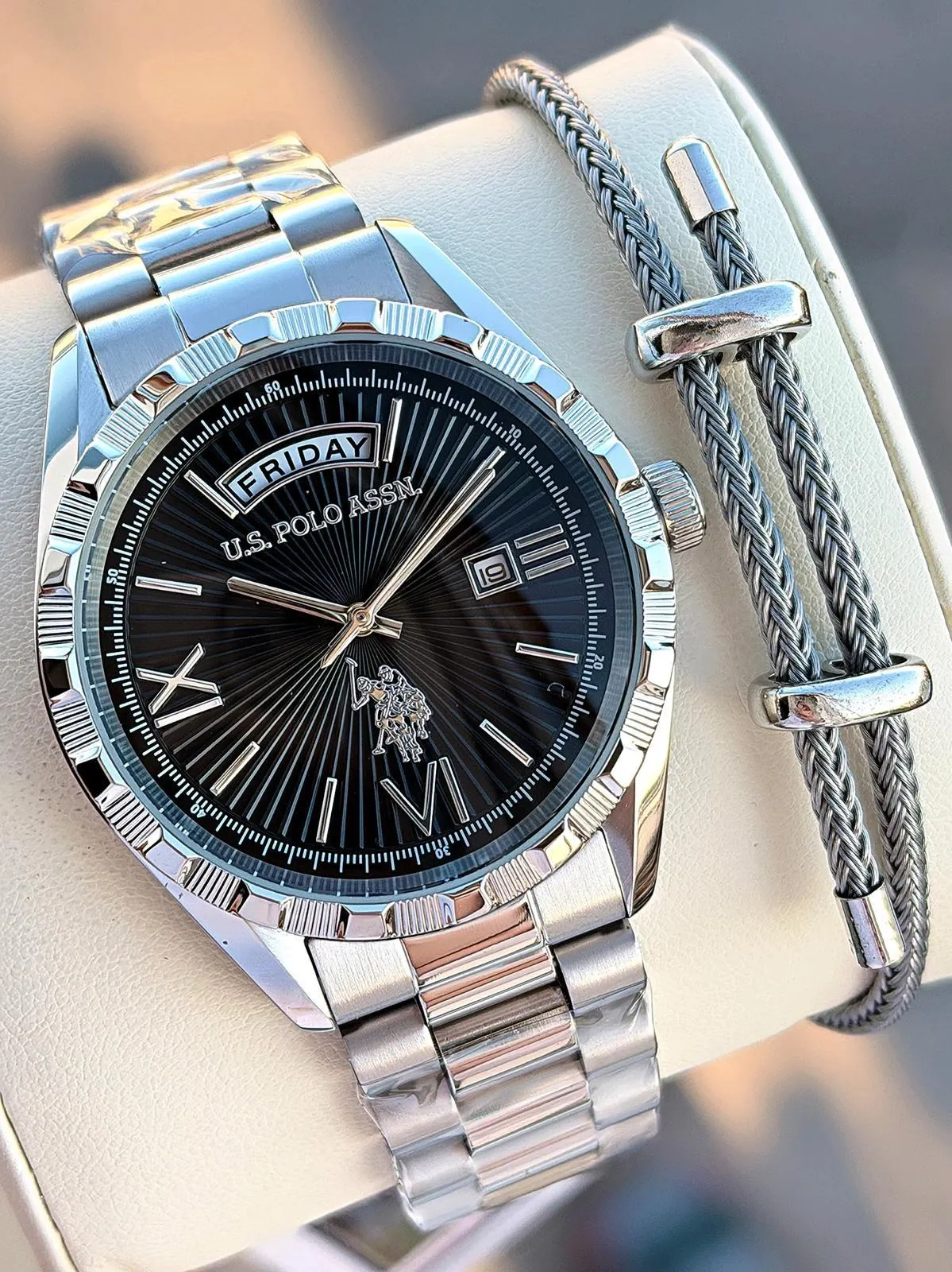 U.S.Polo Assn Çelik Kasa Ve Kordon 2 Yıl Garantili 5 Atm Suya Dayanıklı Erkek Kol Saati E.PA1123-03