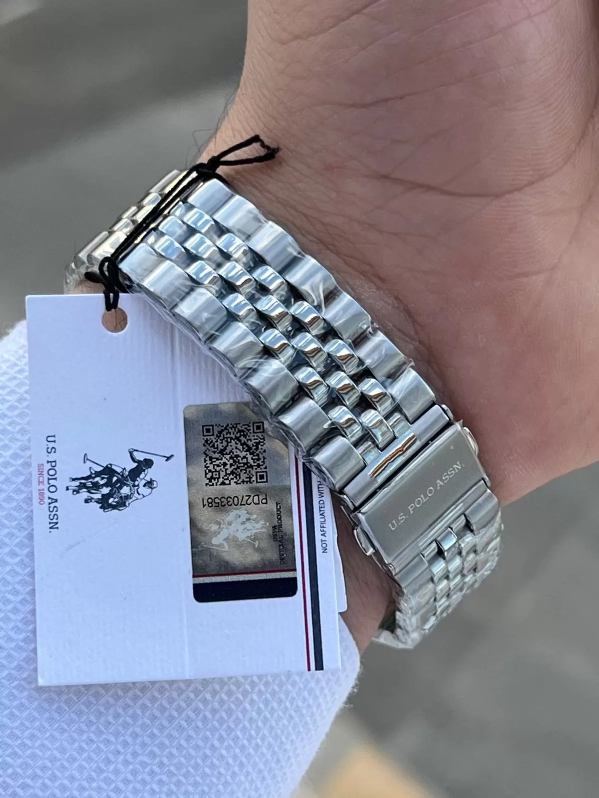 U.S.POLO ASSN Çelik Kordon İç Fonksiyonları Aktif 5 Atm Suya Dayanıklı Erkek Kol Saati USPA.1054.B01