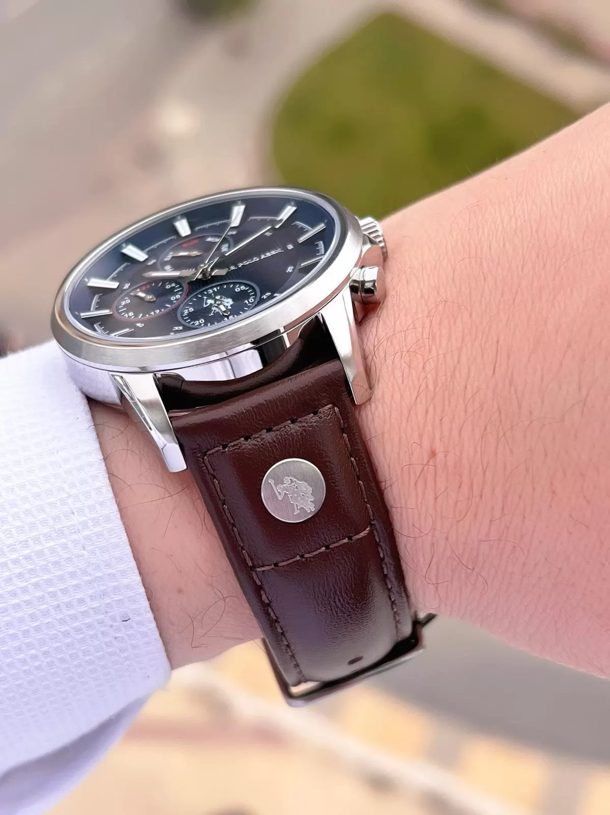 U.S.Polo Assn Deri Kordon İç Fonksiyonları Aktif 5 Atm Suya Dayanıklı Erkek Kol Saati USPA.FS1016.02