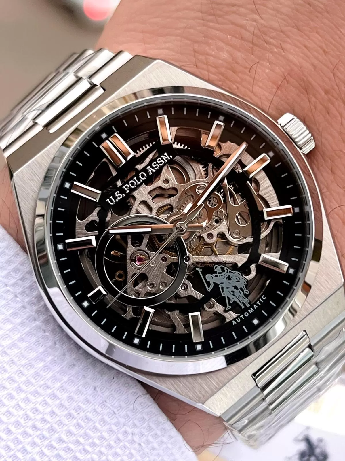 U.S.Polo Assn Otomatik Mekanizmalı Çelik Kasa&Kordonlu 2 Yıl Garantli Erkek Kol Saati USPA.FS1115.3