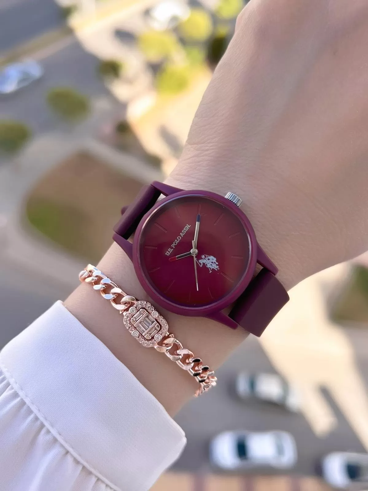 U.S.POLO ASSN Silikon Kordon 3 Atm Suya Dayanıklı Spor Kadın Kol Saati USPA.2089.B05