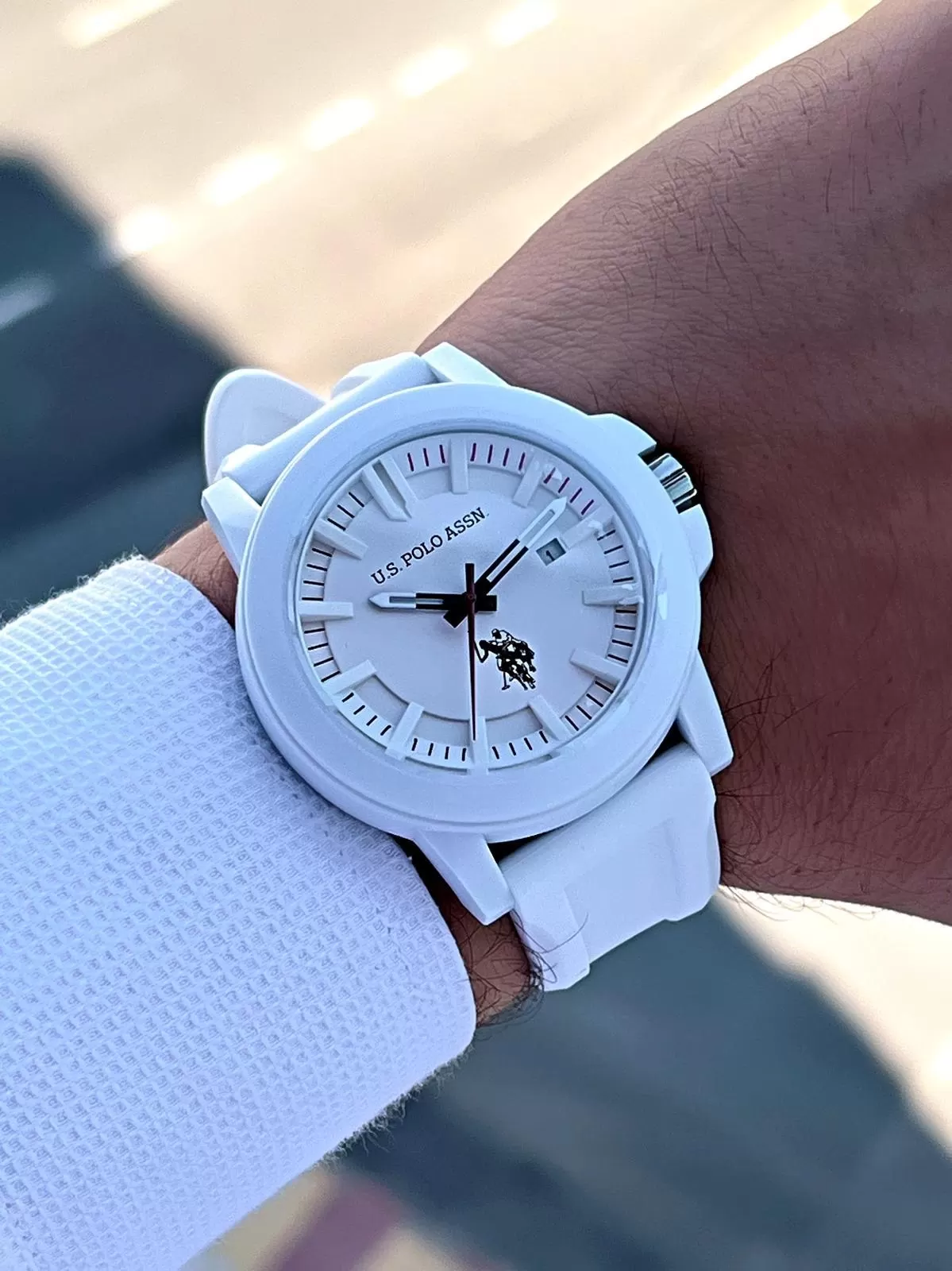 U.S.POLO ASSN Silikon Kordon 5 Atm Suya Dayanıklı Spor Erkek Kol Saati USPA.1029.B09