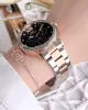 Ferro Hasır Kordonlu Gümüş/Rose Kararmaz Renk Atmaz 3 Atm  Özel Tasarım Kadın Kol Saati EFL40-096E2